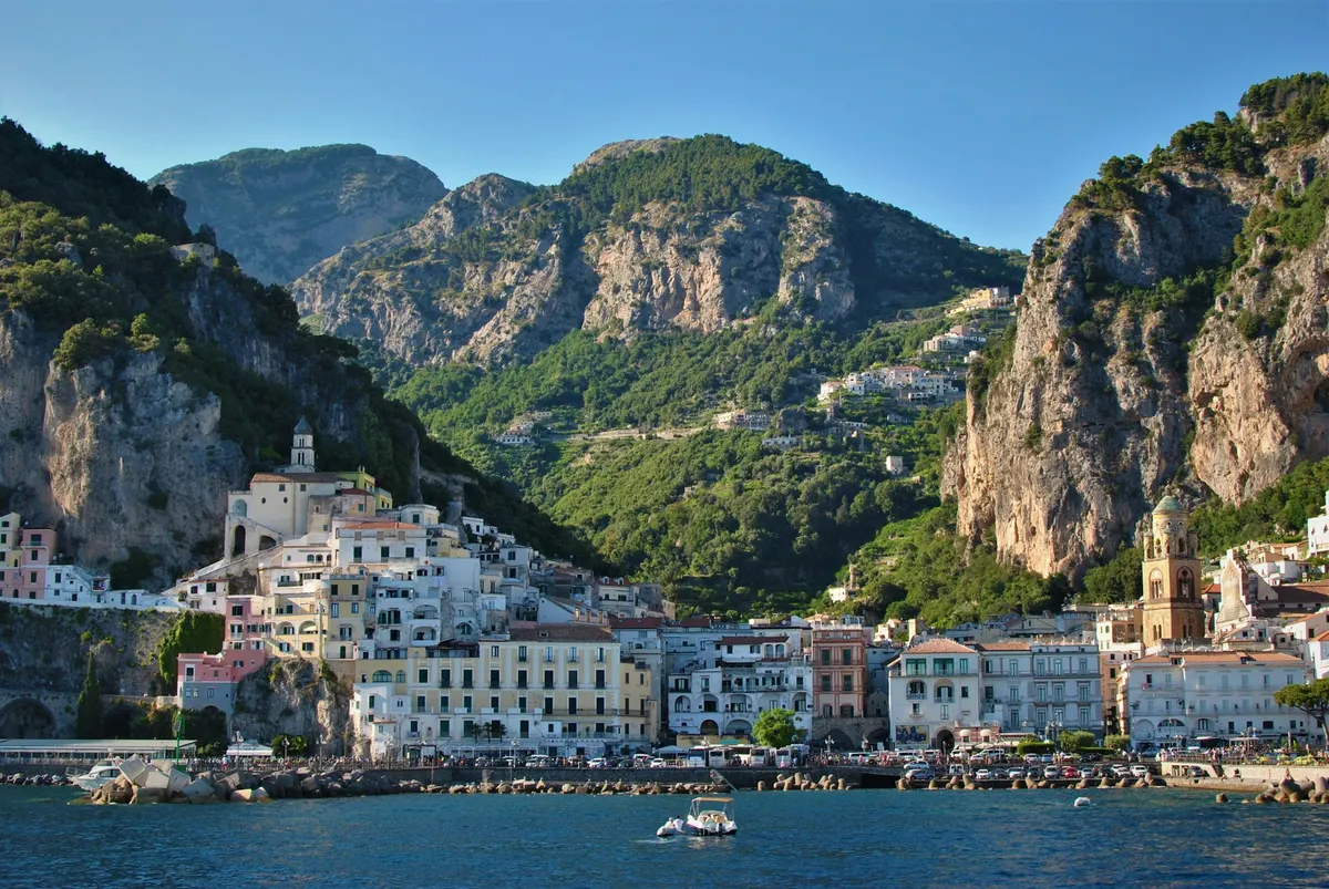 Colourful buildings on the Amalfi Coast